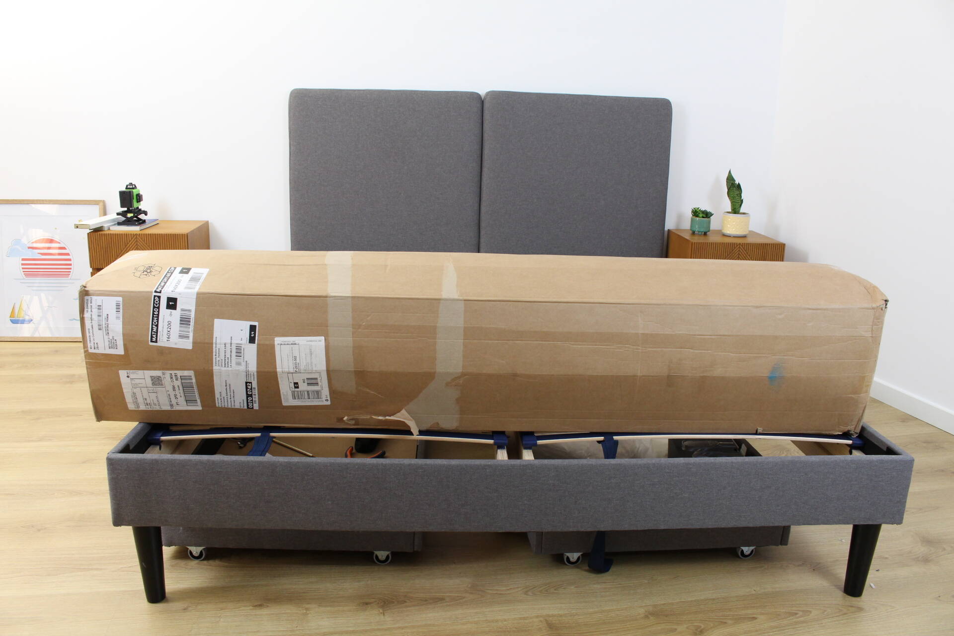 matelas bleu calin livraison